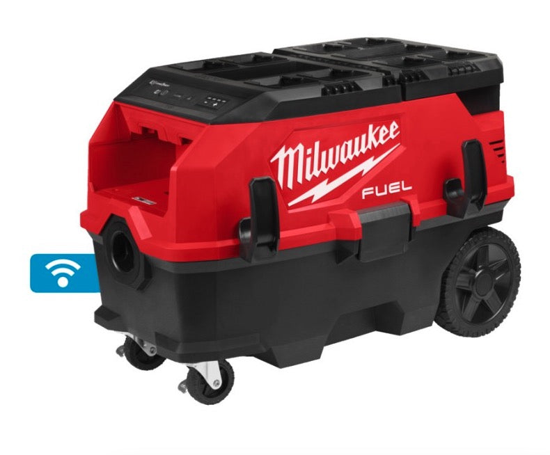 Milwaukee M18 ONEF2VC34M-0 - Aspiratore a batteria 18V o filo solidi/liquidi in classe M con doppia batteria e VacLink