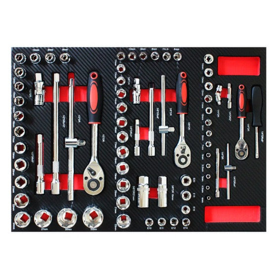 Marcotools 05.088.140 - Carrello porta attrezzi 7 cassetti con piano in INOX completo di 196 utensili 