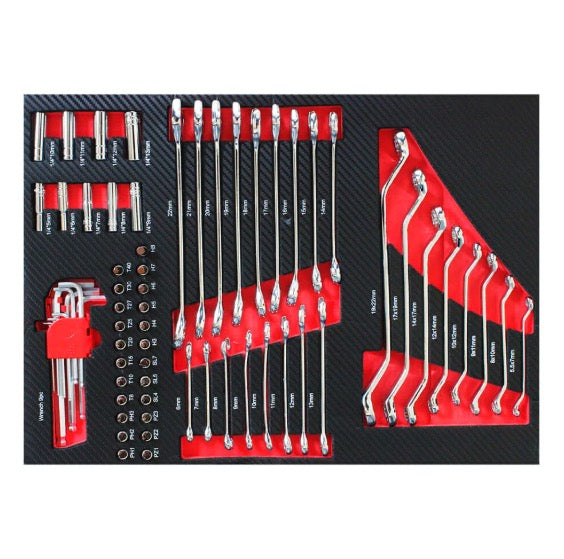 Marcotools 05.088.140 - Carrello porta attrezzi 7 cassetti con piano in INOX completo di 196 utensili 