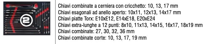 Marco Tools 05.088.155 - Carrello 7 cassetti con 232 utensili su supporto morbido in EVA