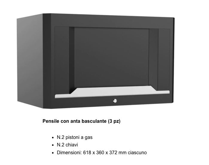 Marcotool 05.088.152 - Arredamento per officina con cassettiera e assortimento di 172 utensili 