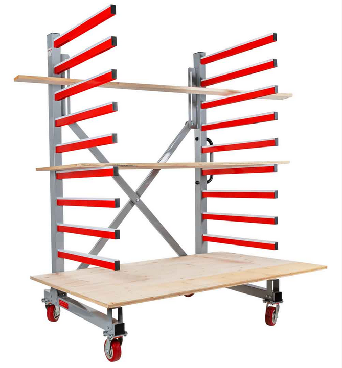 Holzmann taw76 Carrello rastrelliera mobile estendibile per pannelli