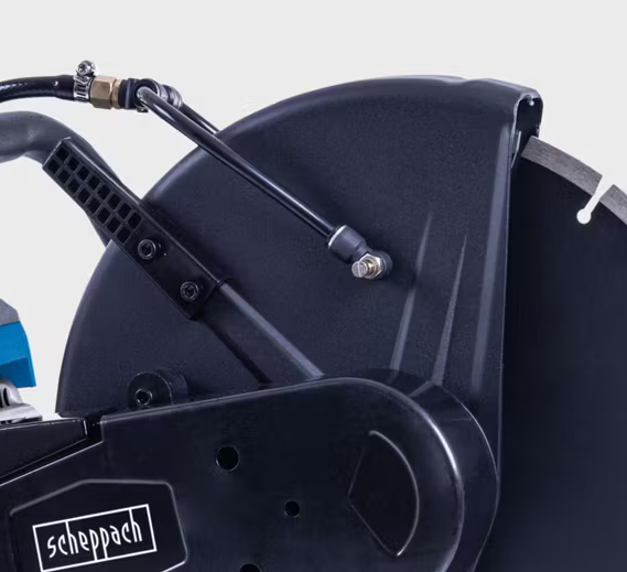 Scheppach pts400 Mototroncatrice a scoppio 2T 65cc per cemento calcestruzzo, pietra e asfalto disco 350mm