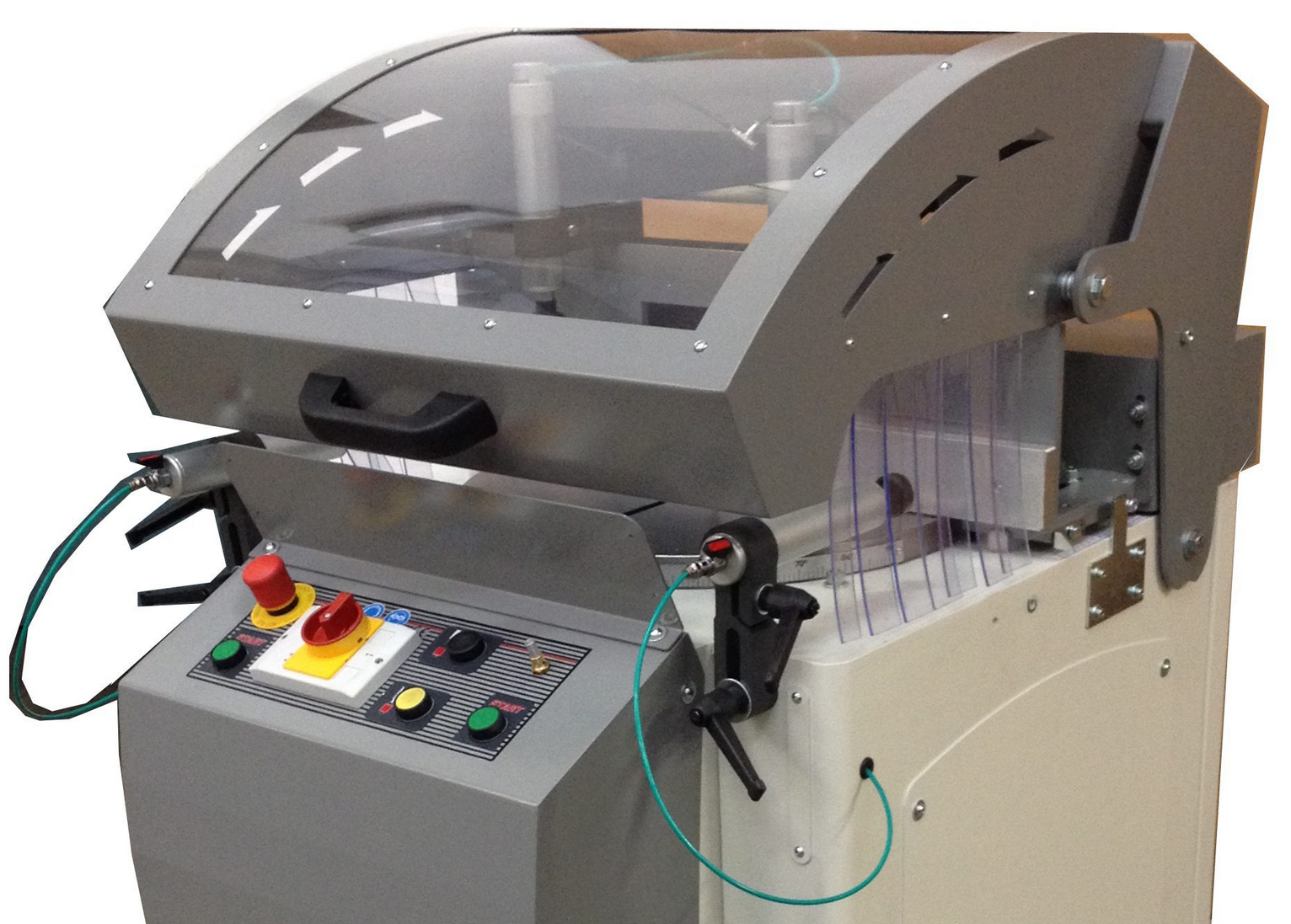 Robtech LUNA450 - Troncatrice monotesta ascendente, per profilati ed estrusi in alluminio, PVC e leghe leggere