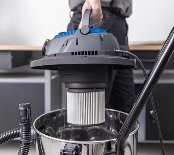 Scheppach vc50 aspirapolvere aspiraliquidi soffiaggio bidone inox , 220v 1400w 50 litri 