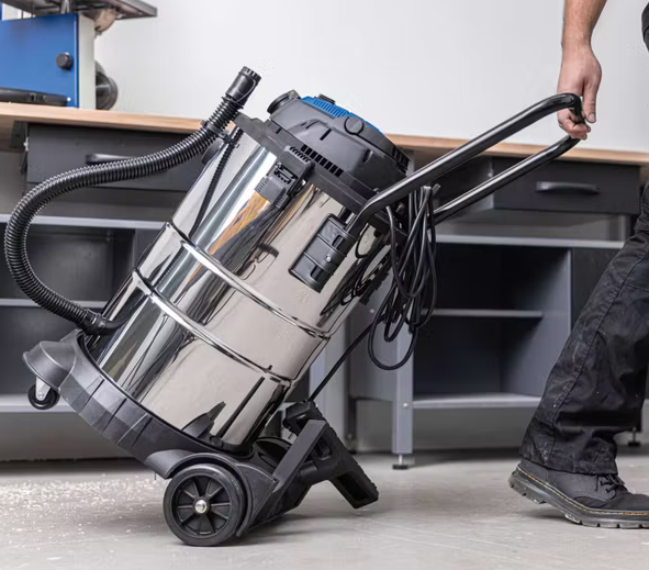 Scheppach vc50 aspirapolvere aspiraliquidi soffiaggio bidone inox , 220v 1400w 50 litri 