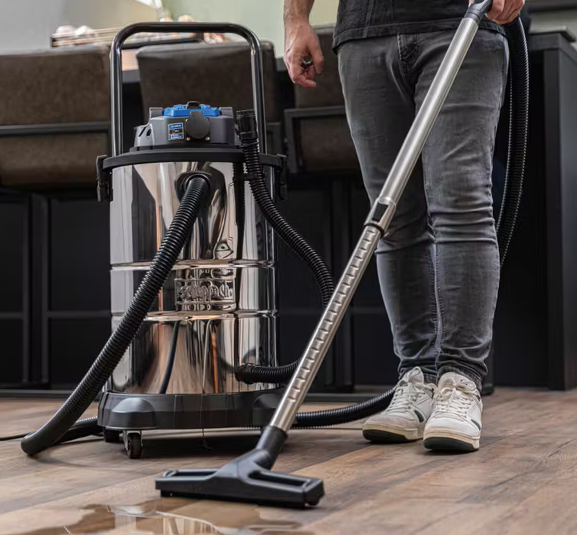 Scheppach vc50 aspirapolvere aspiraliquidi soffiaggio bidone inox , 220v 1400w 50 litri 