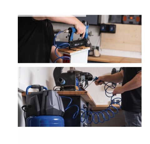 Scheppach HC51V - Compressore aria verticale 50 litri 10 bar 220v , senza olio + Accessori 