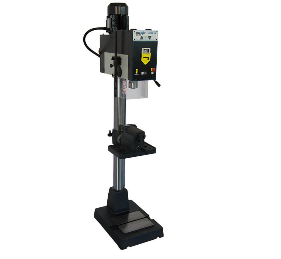 Serrmac NEXT22 - Trapano a colonna da banco professionale con trasmissione a pulegge