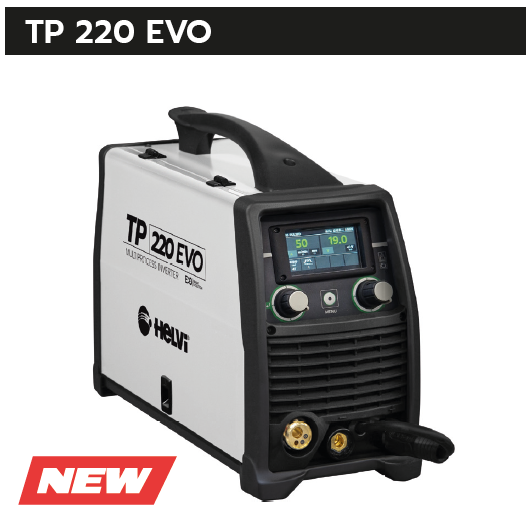 Helvi TP 220 EVO Saldatrice multiprocesso mig - mma - tig , 200Ah - 220V , SOLO CORPO SALDATRICE