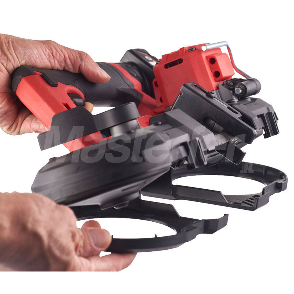 Milwaukee M12 FBS64-402C - Sega a nastro a batteria 12V Fuel per ferro, 2 batterie da 4Ah CAMBIO LAMA RAPIDO