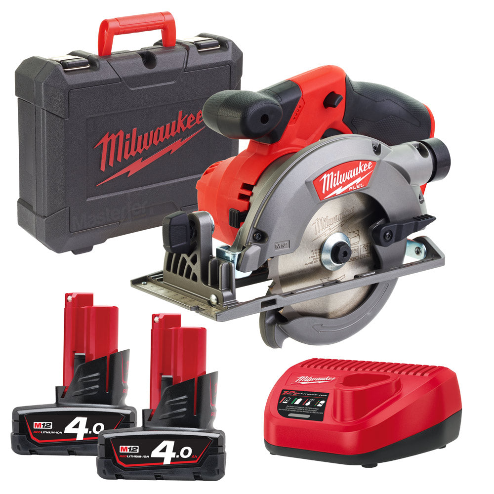 Milwaukee M12 Fuel CCS44-402C - Sega circolare compatta a batteria troncatrice legno