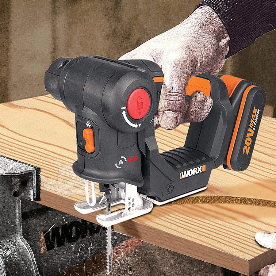 Seghetto a gattuccio/alternativo a batteria Worx WX550 AXIS