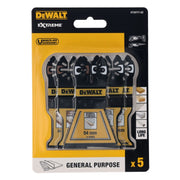 Dewalt DT20777-QZ - Set 5 lame per multifunzione per taglio legno e metallo
