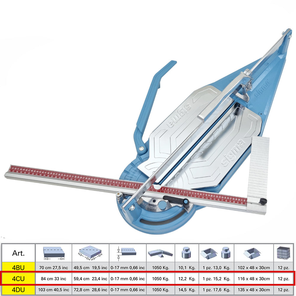 Sigma 4CU - Tagliapiastrelle incisione a trazione, taglio fino a 84 cm misure