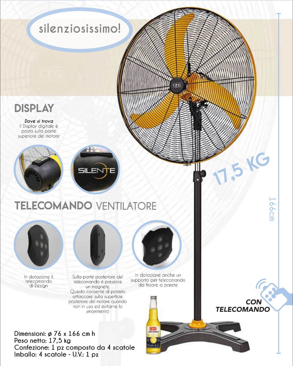 CFG Silente 32 - Ventilatore Industriale a piantana Ø 76cm