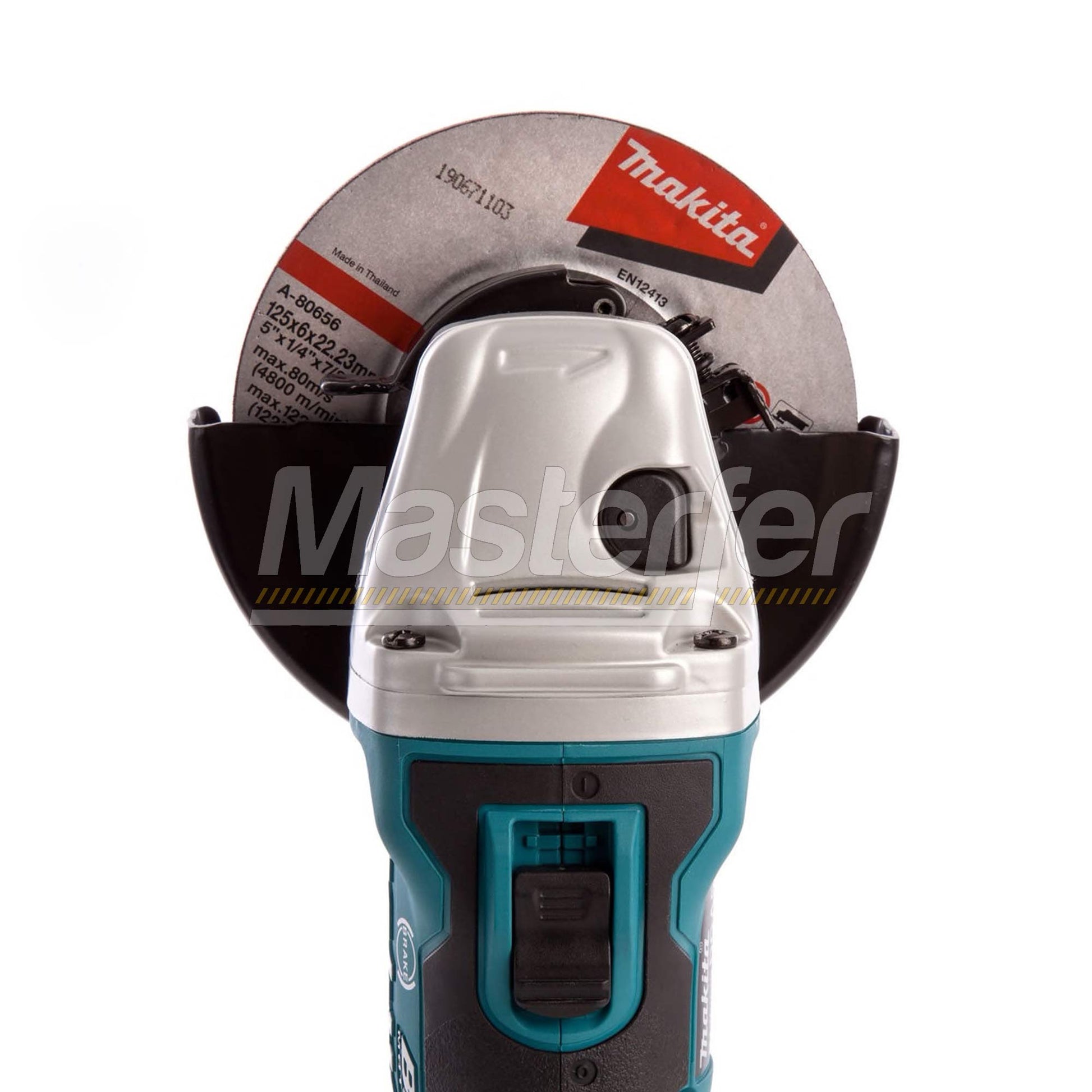 Makita DGA513RTJ - Smerigliatrice angolare a batteria 18V solo corpo vista superiore