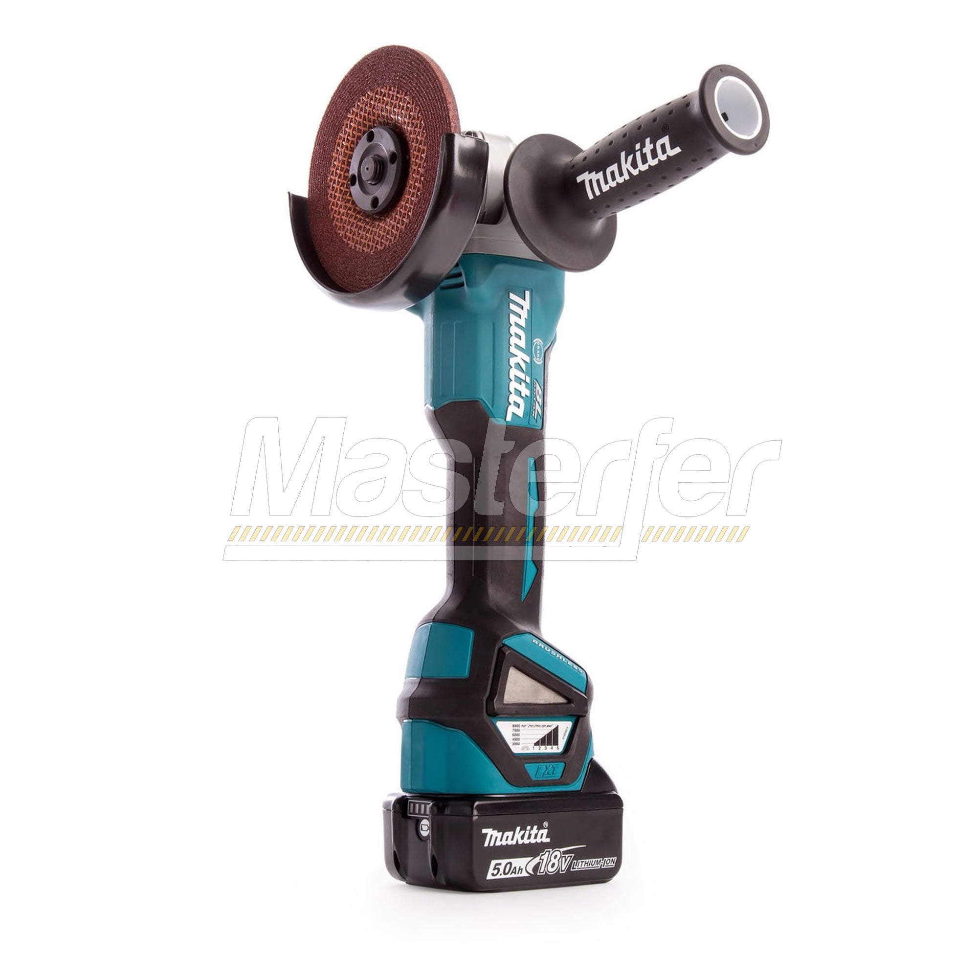 Makita DGA513RTJ - Smerigliatrice angolare a batteria vista con batteria montata