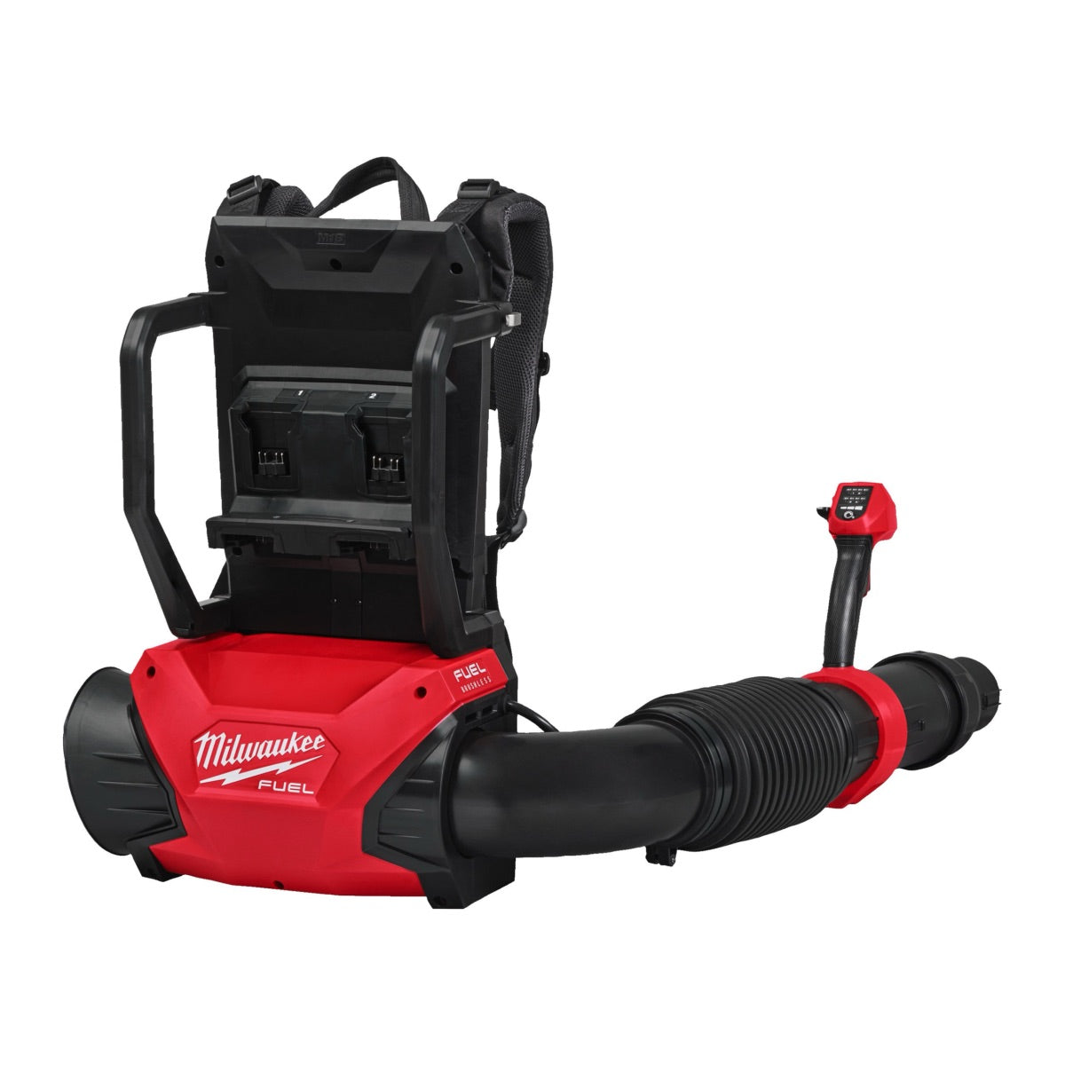 Milwaukee M18 F2BPB-124 - Soffiatore soffiafoglie spalleggiato a doppia batteria 2 x 18V 12Ah Forge