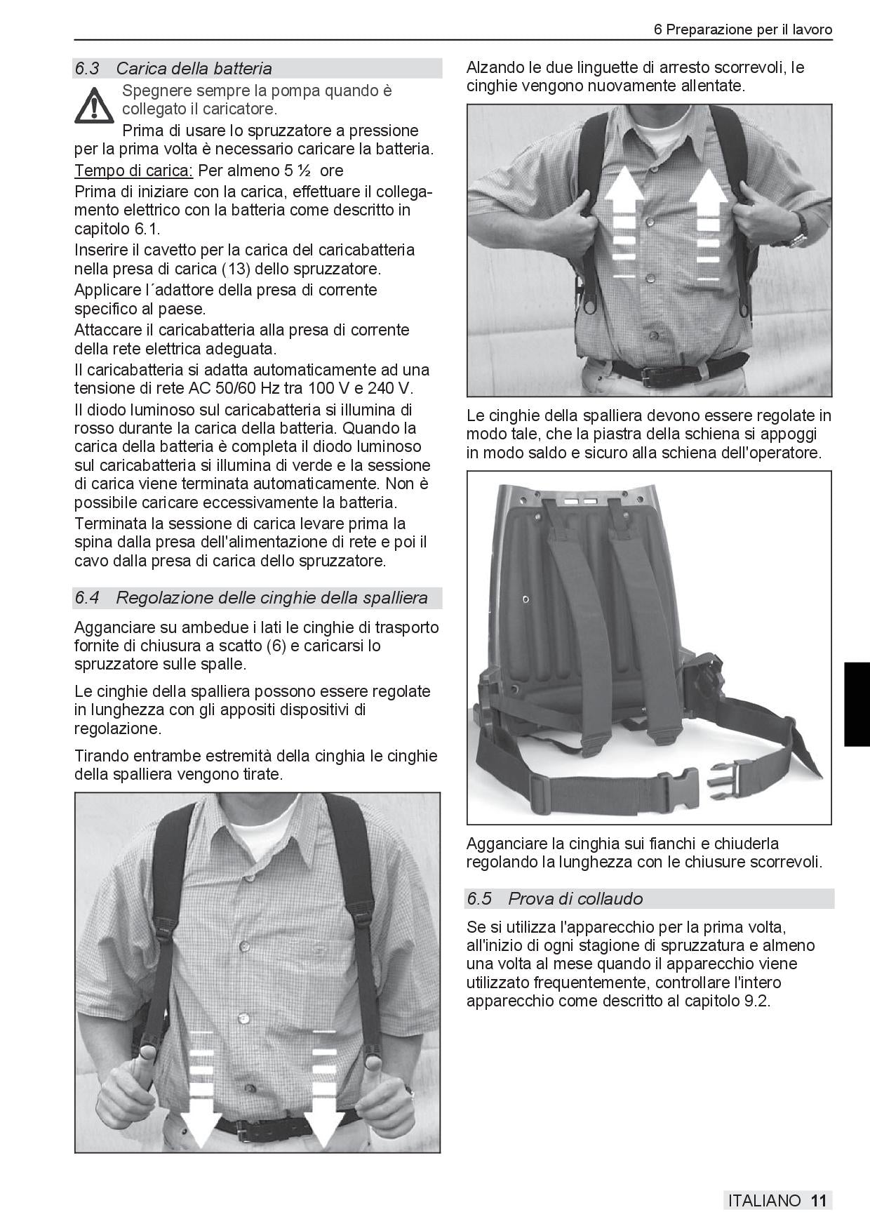 Solo 416li Pompa a batteria a spalla