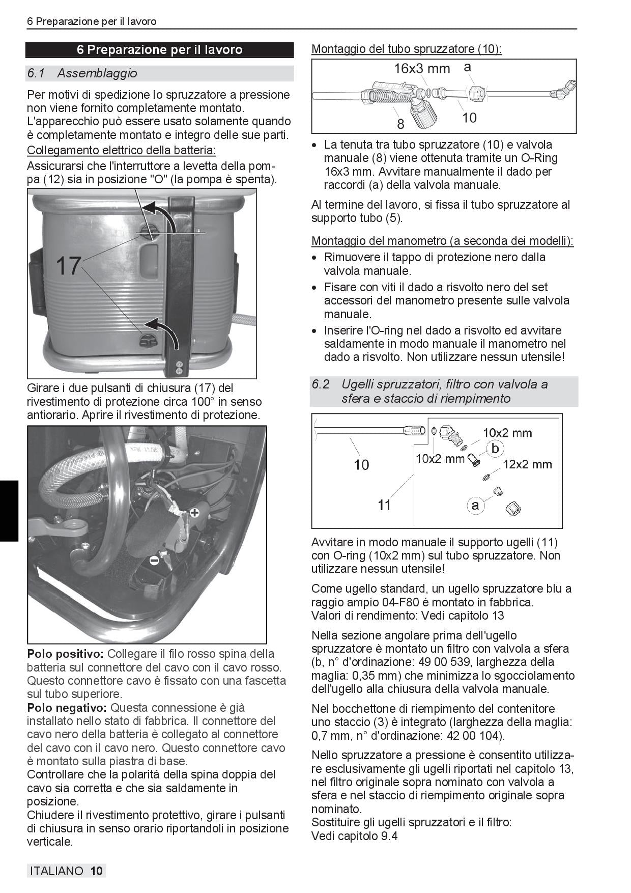 Solo 416li Pompa a batteria a spalla
