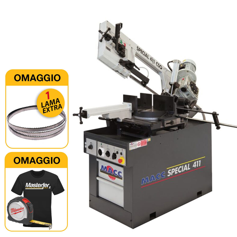 MACC SPECIAL 411 CSO - Segatrice a nastro professionale, discesa autonoma, lubrificata