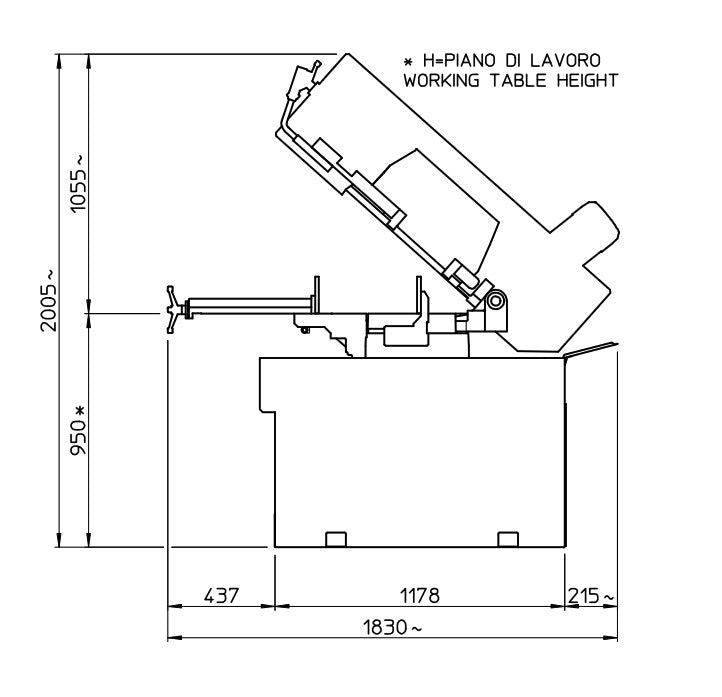 MACC SPECIAL 411 CSO - Segatrice a nastro professionale, discesa autonoma, lubrificata