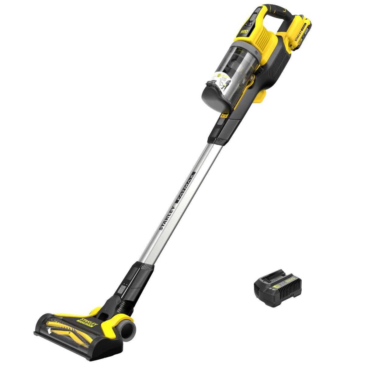 Stanley Fatmax SFMCVS001D1 - Aspirapolvere senza fili a batteria 18V, 1 batteria 2Ah