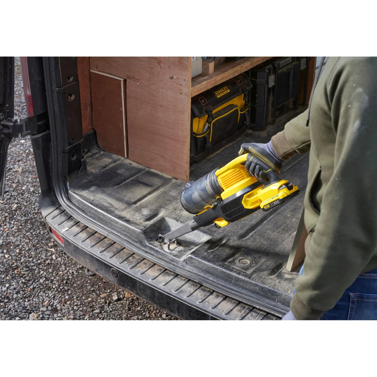 Stanley Fatmax SFMCVS001D1 - Aspirapolvere senza fili a batteria 18V, 1 batteria 2Ah