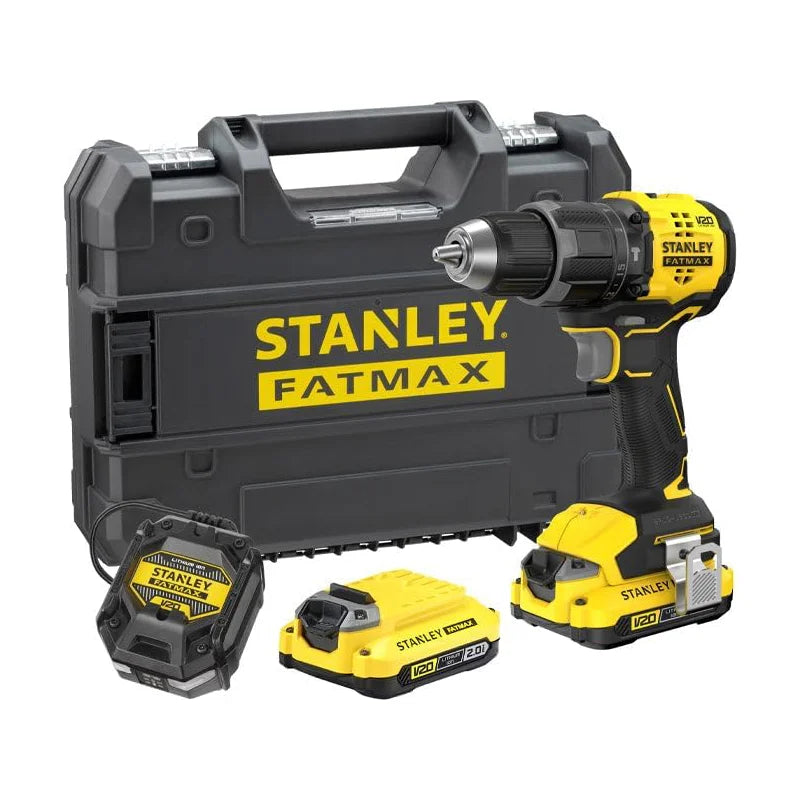 Stanley SFMCD726M2T-QW - Trapano avvitatore 18V brushless a percussione Pro-Stack - 2 x 4Ah