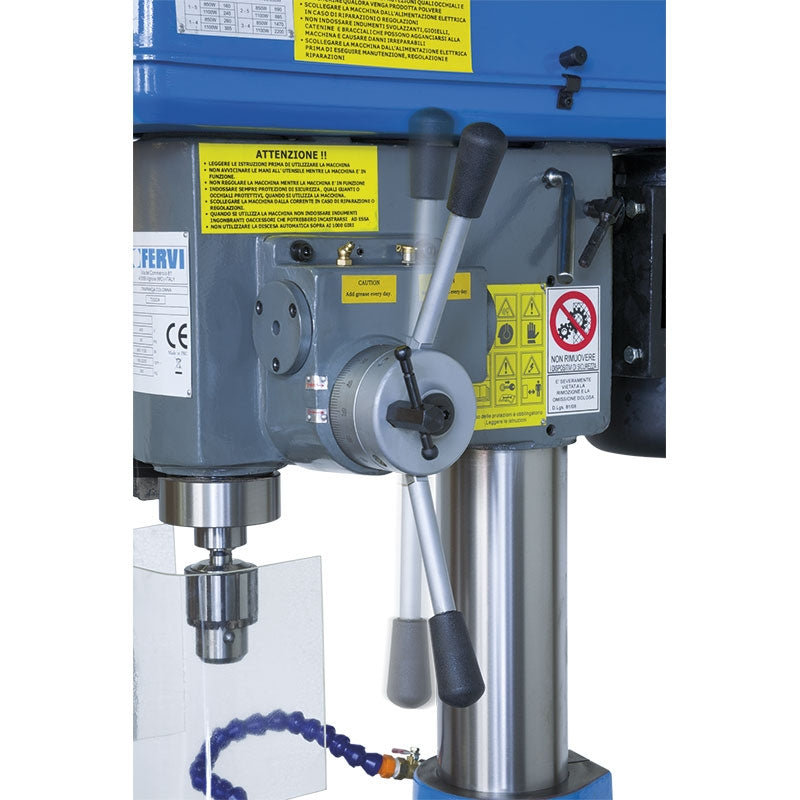 Fervi T032DA - Trapano a colonna con sistema di refrigerazione e discesa automatica