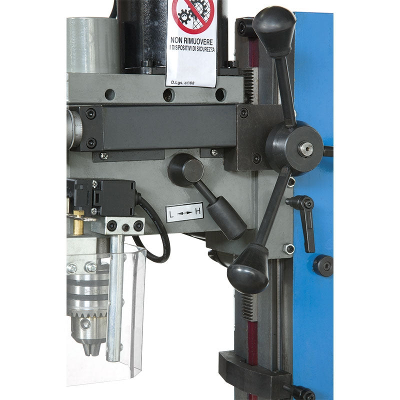 Fervi T058 - Trapano fresa da banco ad ingranaggi + kit staffaggio OMAGGIO