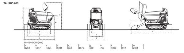 Mini dumper con pala autocaricante Imer TAURUS 700 CP B8 1108002