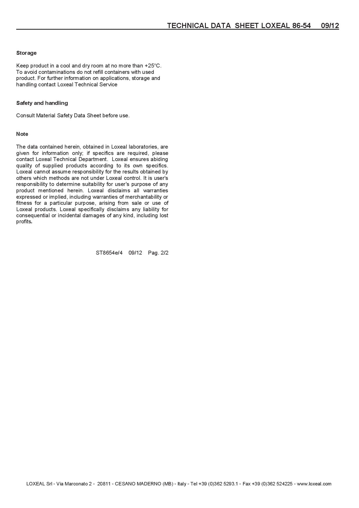 LOXEAL 86-54 250ML FRENAFILETTI FORTE - TIXITROPICO