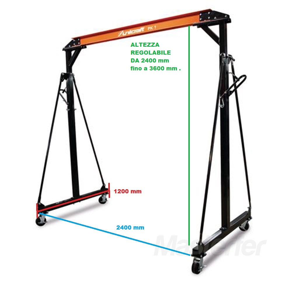 Unicraft 6172100 - Gru mobile a portale 1t 