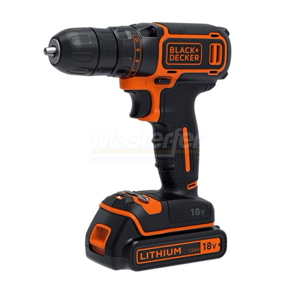 Black & Decker BDCDC18K - Trapano Avvitatore a batteria 18V 1,5 ah