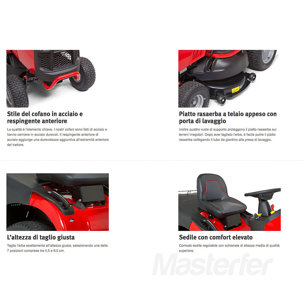 Snapper RPX210 - Trattorino rasaerba con motore Briggs & Stratton, mulching e cesto 350 litri