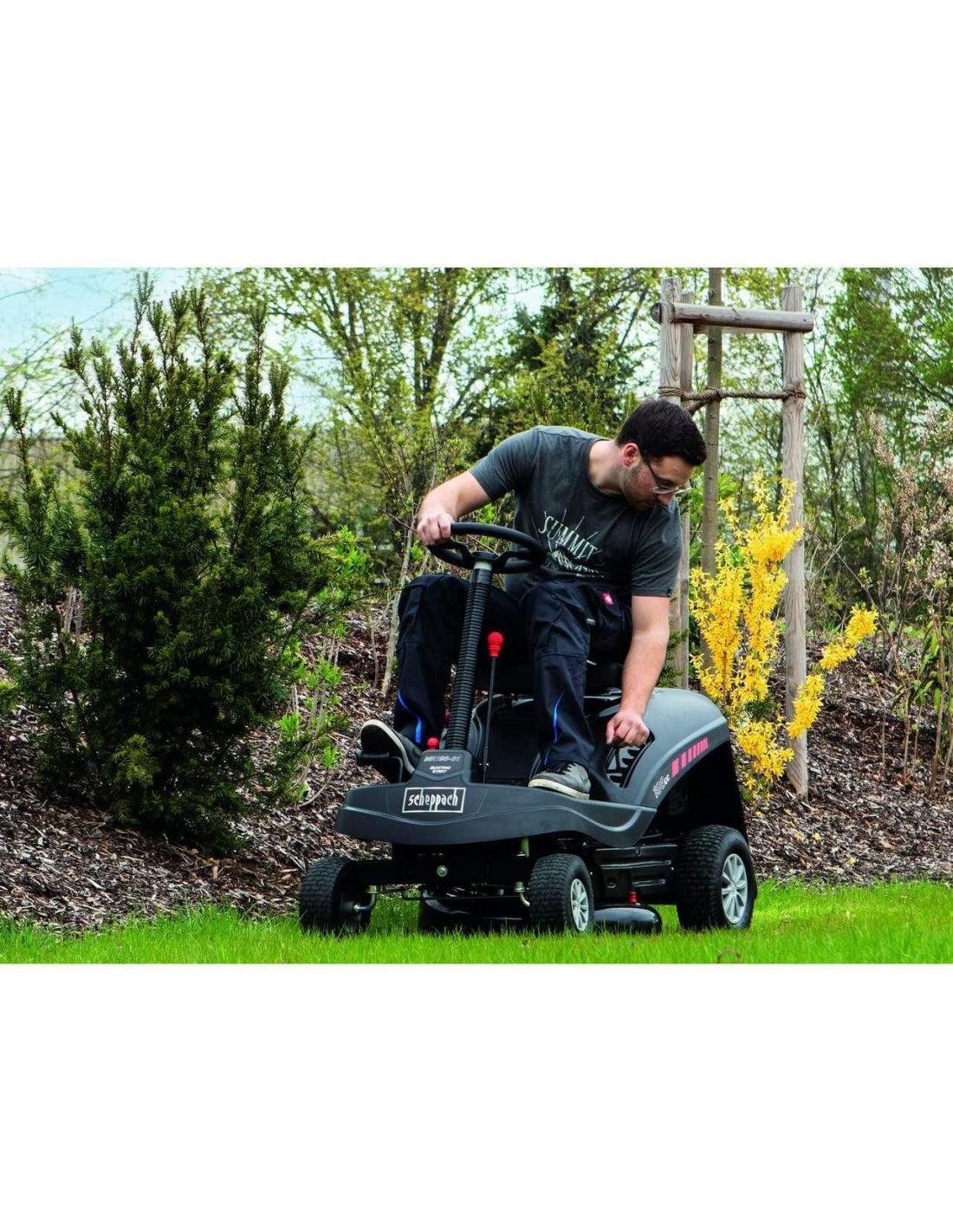 Scheppach MR196-61 - Trattorino rasaerba mini rider - taglio 61cm 