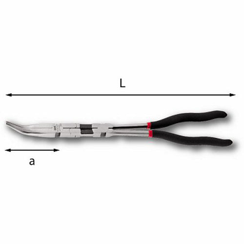 Usag 115 CLP - Pinze doppio snodo a becchi mezzotondi piegati a 45°