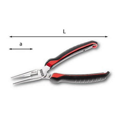 Usag 133 AX - Pinze a becchi mezzotondi lunghissimi diritti