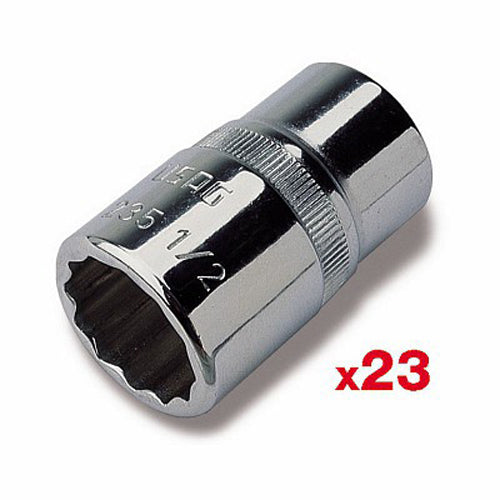 Usag 235 1/2 N/SE23 - Serie di 23 chiavi a bussola poligonali