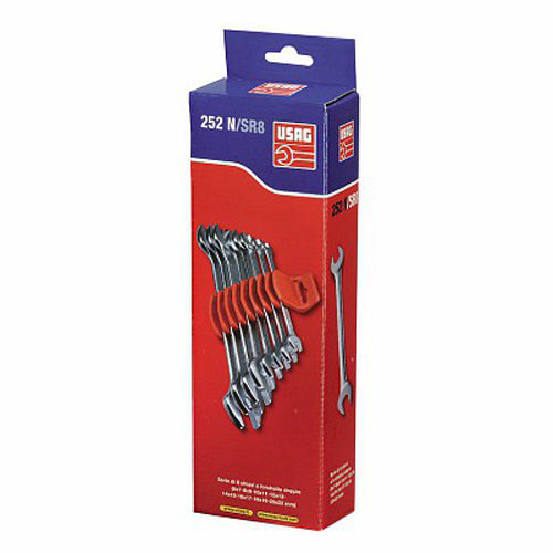 Usag 252 N/SR8 - Serie di 8 chiavi a forchetta doppie