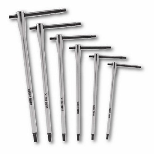 Usag 280 TK/SE6 - Serie di 6 chiavi a T maschio esagonale con traversino scorrevole