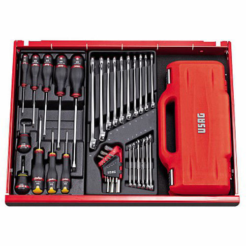 Usag 601 1/2 J22 - Assortimento in cassetta modulare con bussole esagonali (22 pz)