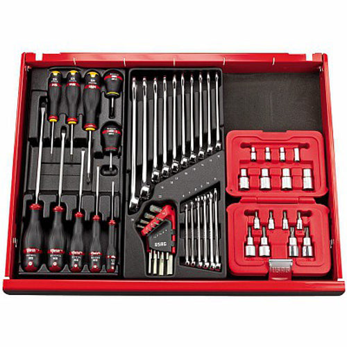 Usag 601 1/4-1/2 JTX16 - Assortimento in cassetta modulare con bussole TORX®  (16 pz)