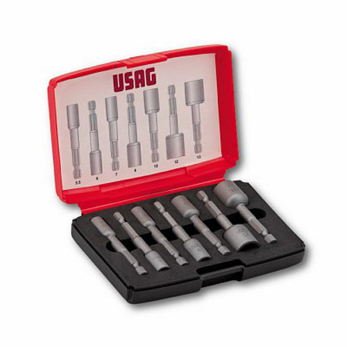 Usag 664 B/S7 - Assortimento di inserti magnetici a bussola per viti ad esagono (7 pz) - attacco 1/4"