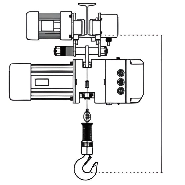 Novamach SG.0.DTD.00501 paranco elettrico trifase con carrello di traslazione elettrico 400v 500kg