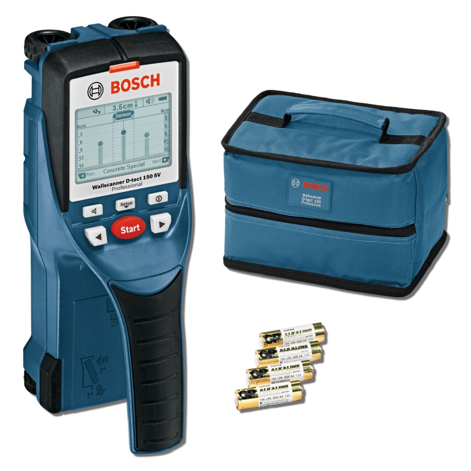 Rilevatore metalli Bosch D-TECT 150 PROFESSIONALE tubi cavi elettrici legno  plastica detector