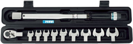 Fervi 0803/S210 - Chiave dinamometrica in set 11 pz