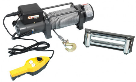 Verricello 12V da fissare Ribitech PE12V/9000 - ideale per fuoristrada e caravan